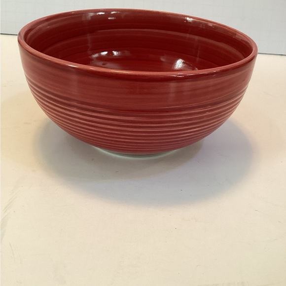 Royal Norfolk Red Rose Swirl Embossed Rings Cereal Soup Salad Bowl - Picture 5 of 6